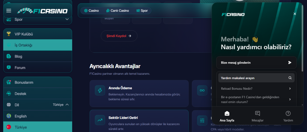 F1Casino Hesap Doğrulama