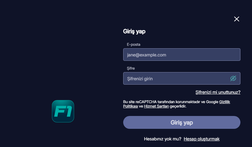 F1Casino Güvenilir Giriş Adresi